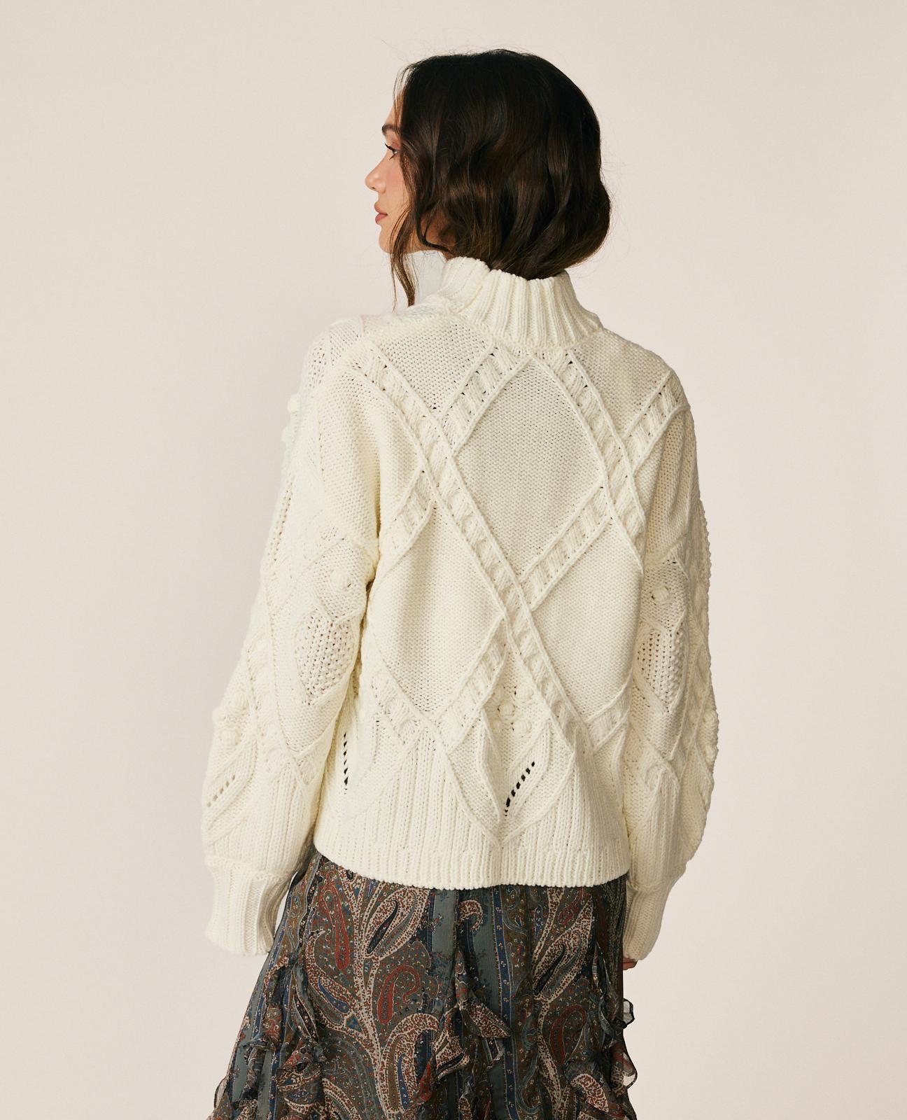 alma-en-pena-zopfstrick-pullover-creme-puff-rmel-rundhals image 6