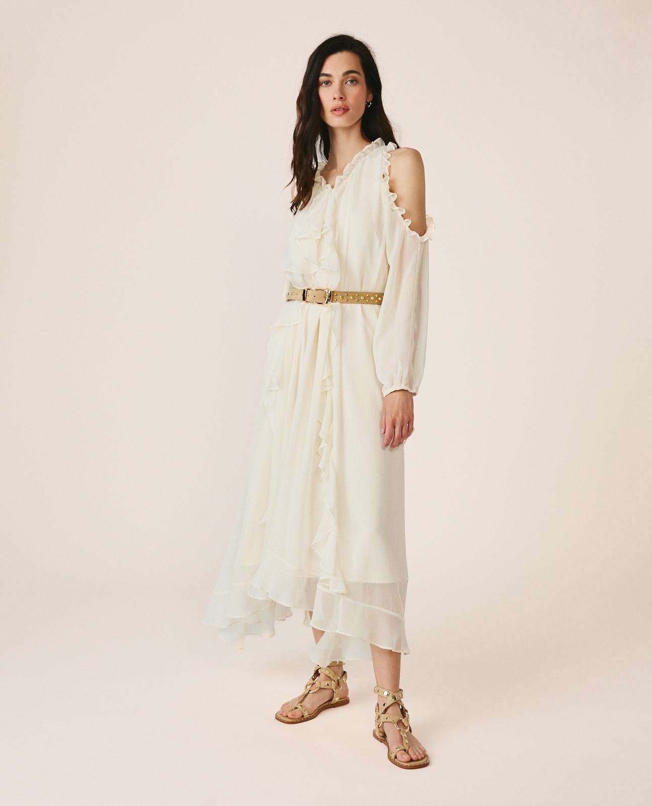 alma-en-pena-flowy-midi-dress-with-ruffles-r-schen-midikleid-off-shoulder-wei image 1