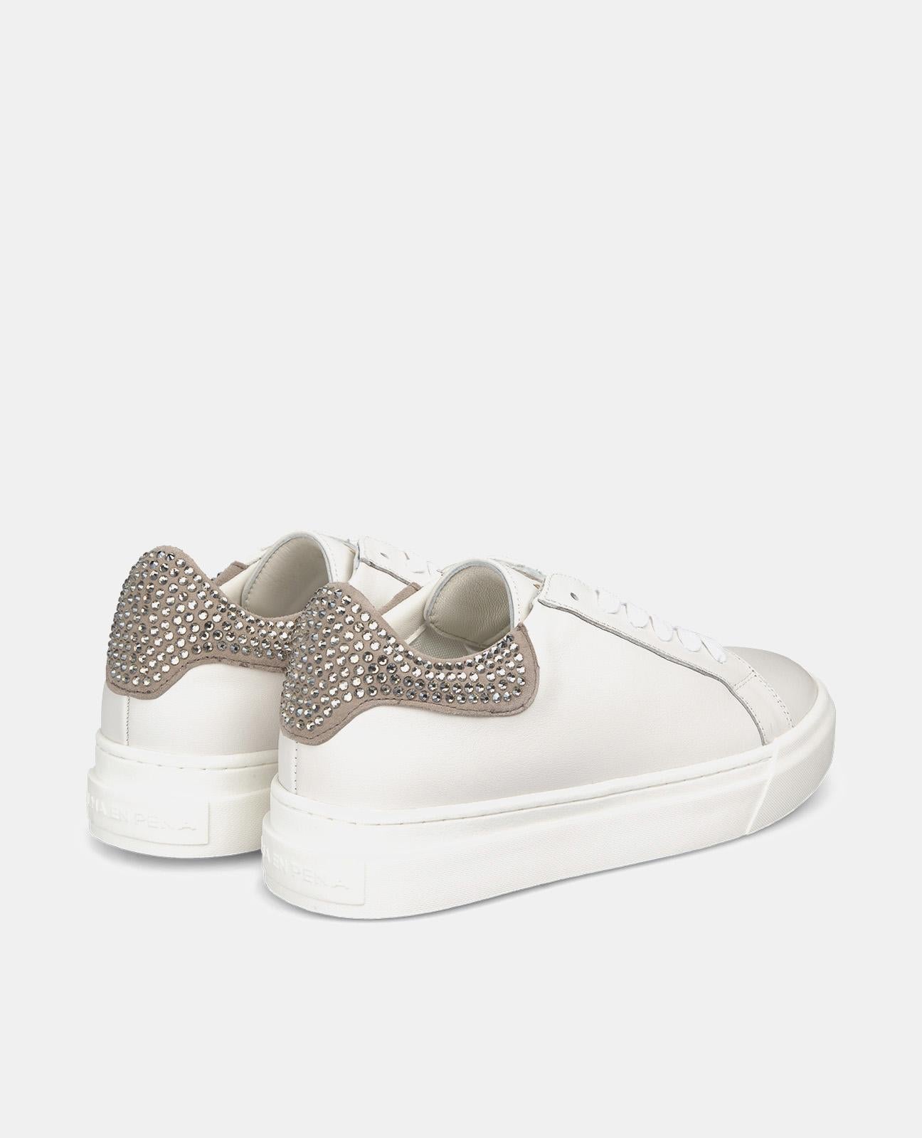 alma-en-pena-sneaker-leder-strass-plateau-3-8-cm-hellbraun image 3