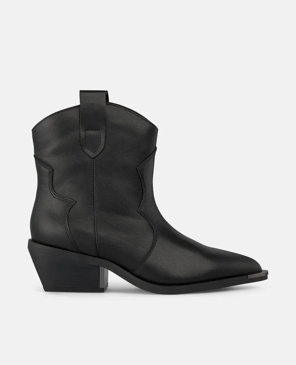 alma-en-pena-cowboy-flache-stiefelette-schwarz-4-5-cm image 1