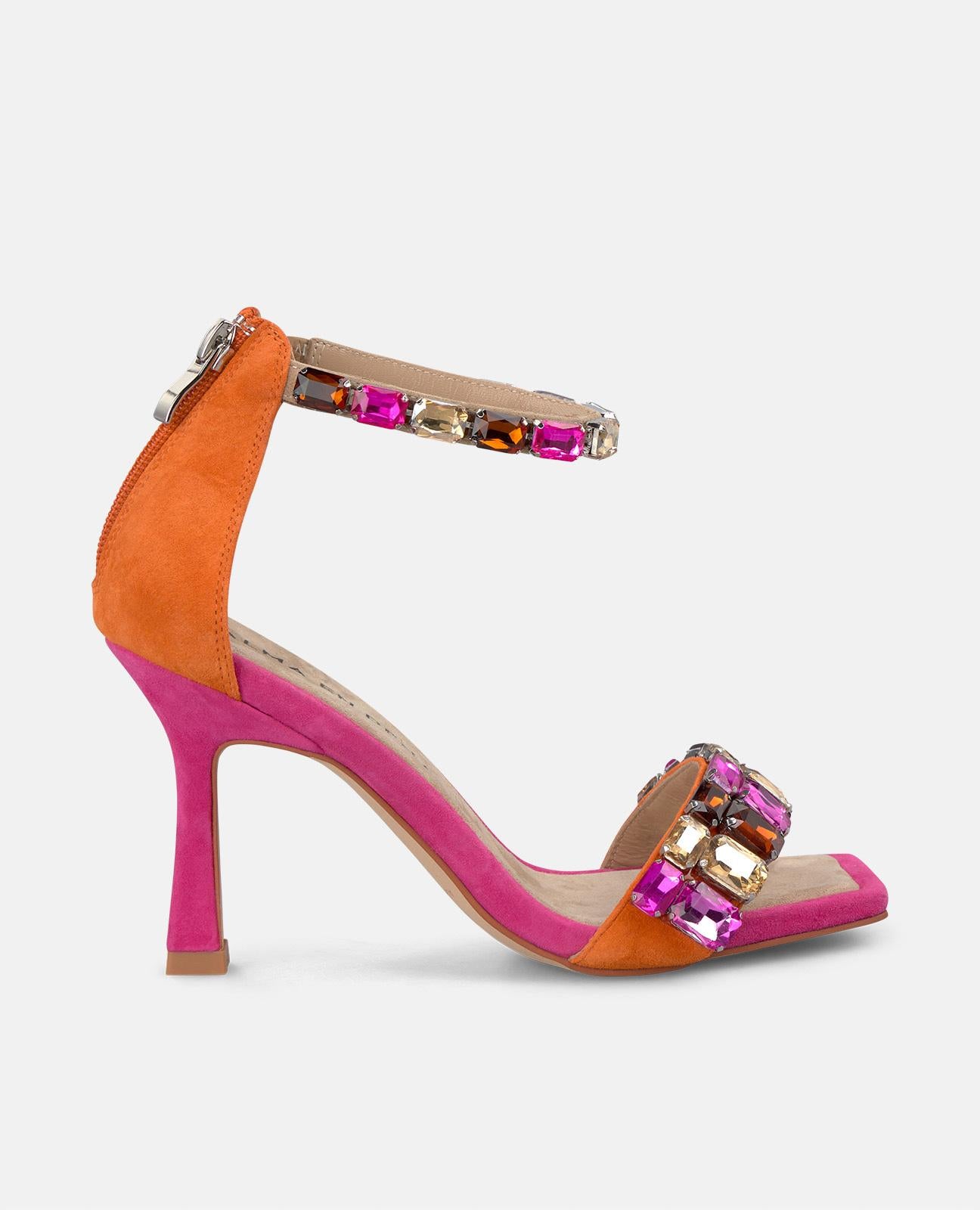 alma-en-pena-jewel-heel-sandale-mit-kn-chelriemen-9-cm-fuchsia image 1