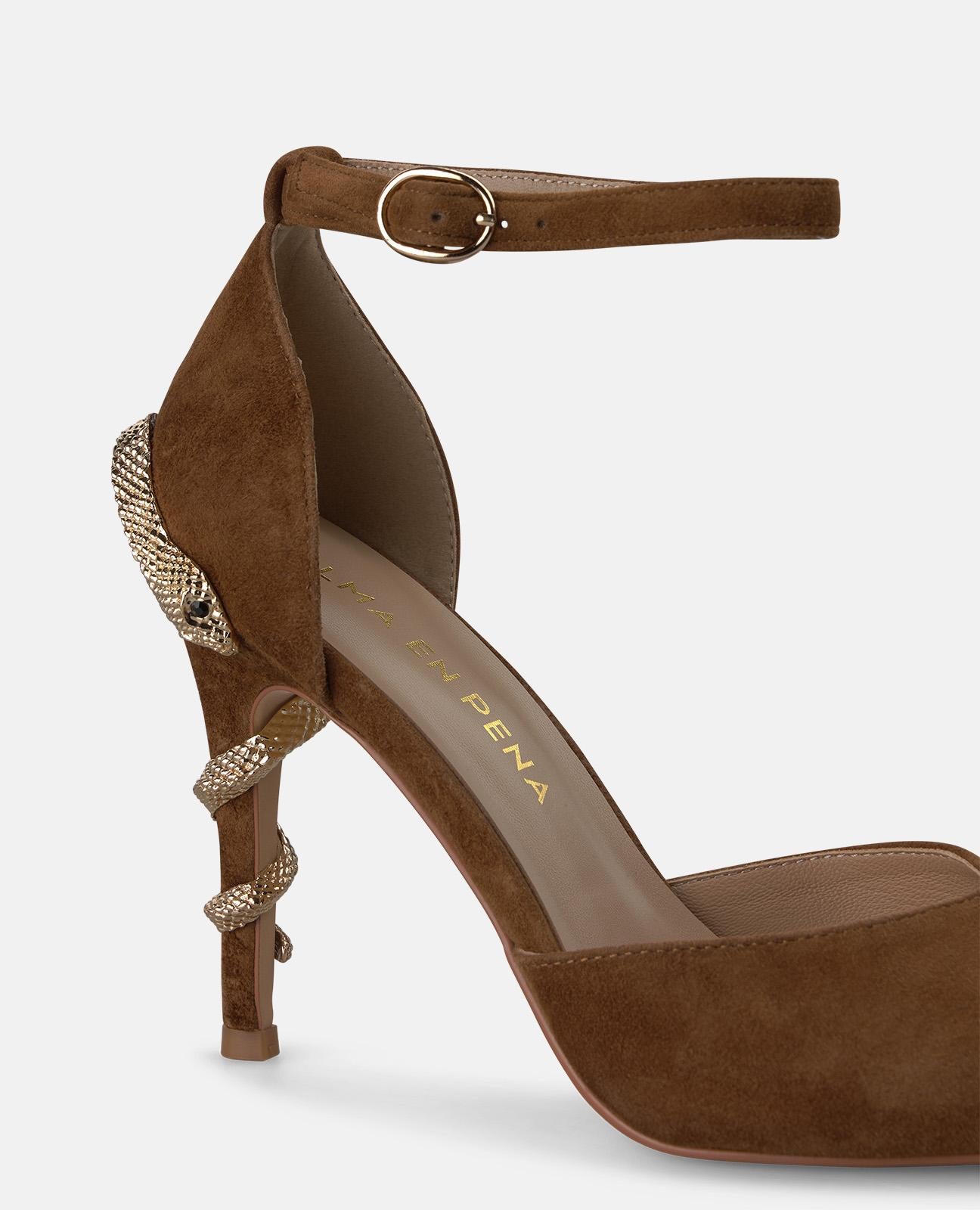alma-en-pena-suede-high-heels-camel-snake-10-cm image 4