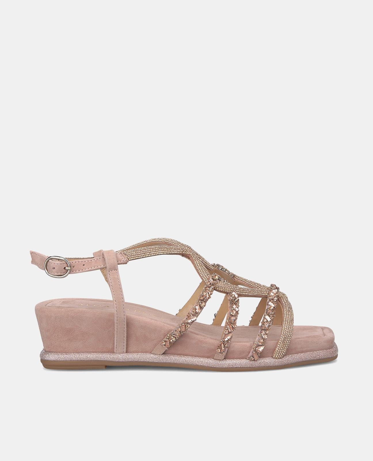 alma-en-pena-keilsandalen-rosa-5-cm-flechtriemen-strass image 1