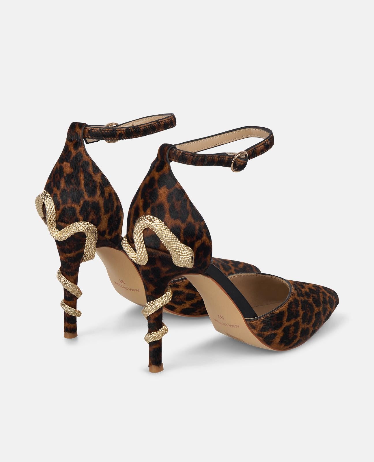 alma-en-pena-snake-heel-pumps-braun-9-cm image 3