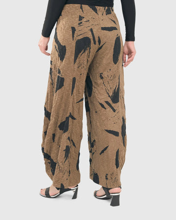 alembika-ru-crinkle-punto-pants-sepia-damen-hose image 2