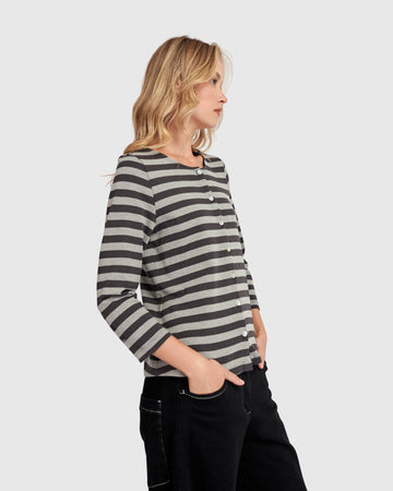 alembika-urban-rally-stripes-strickjacke-grau image 3