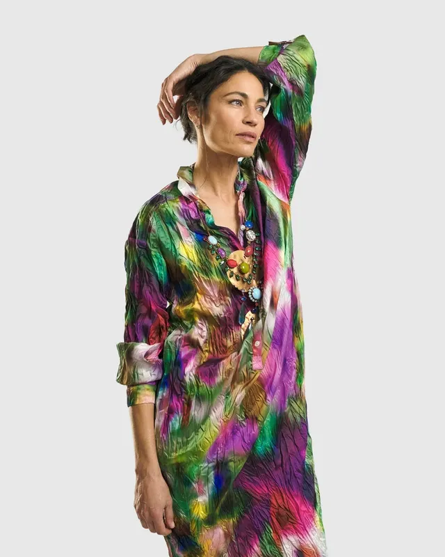 alembika-celestia-crinkle-dress-ed5-watercolor-midi-hemdkleid image 1