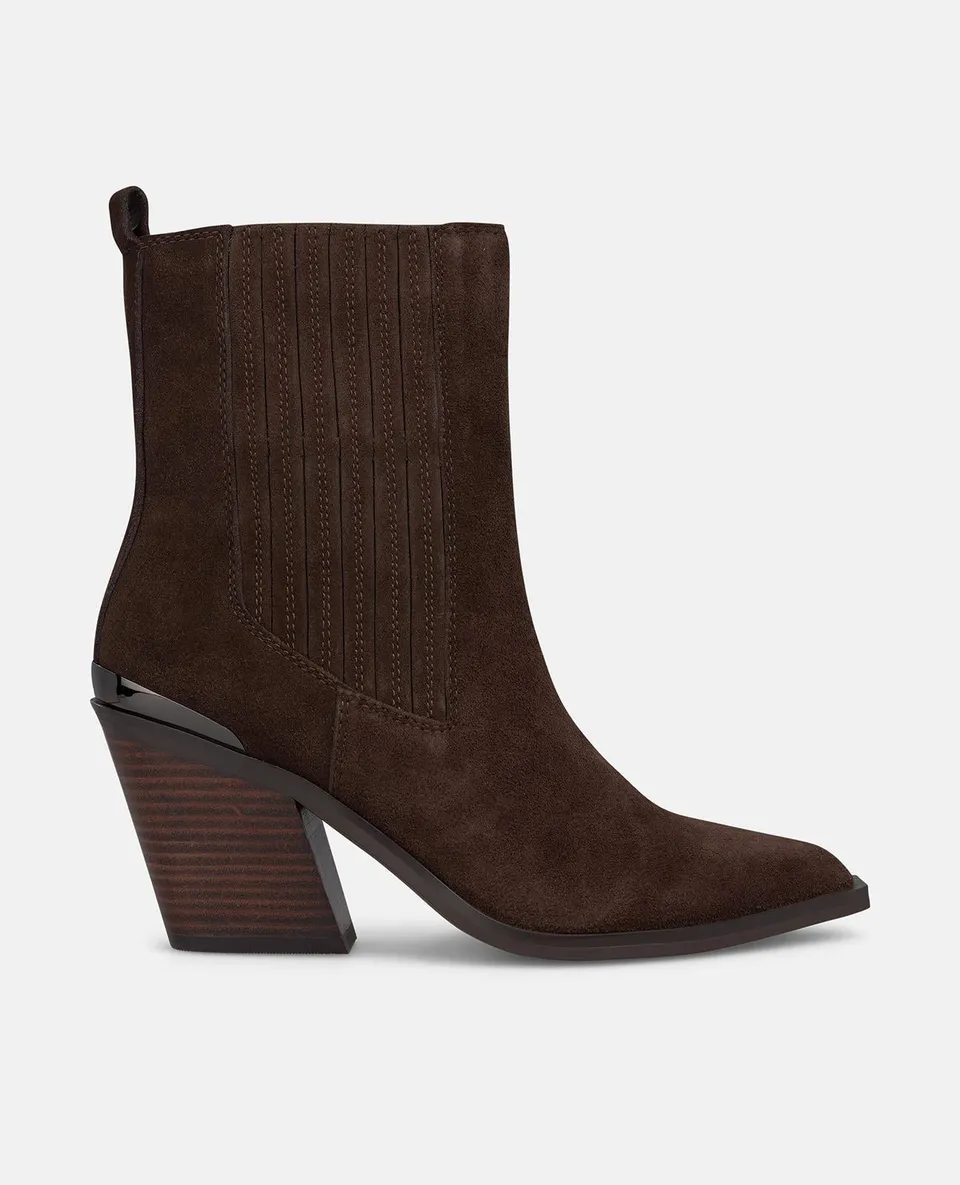 alma-en-pena-stiefelette-aus-veloursleder-mit-ziernaht-braun image 1