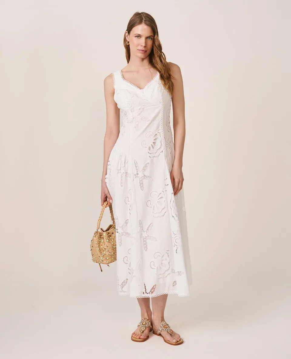 alma-en-pena-midi-straps-midikleid-mit-v-ausschnitt image 1
