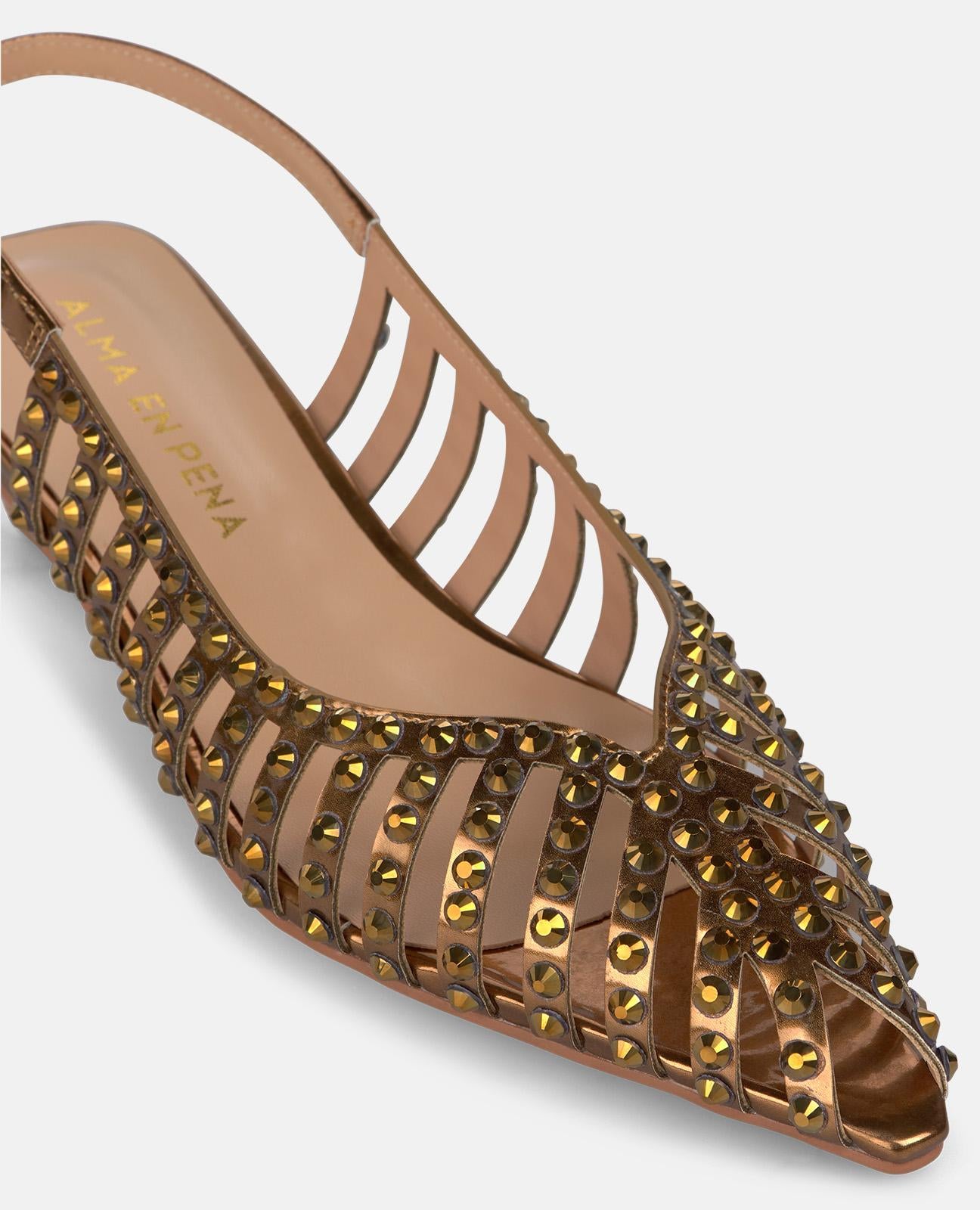 alma-en-pena-shiny-shoe-pumps-bronze-5-cm-blockabsatz image 4
