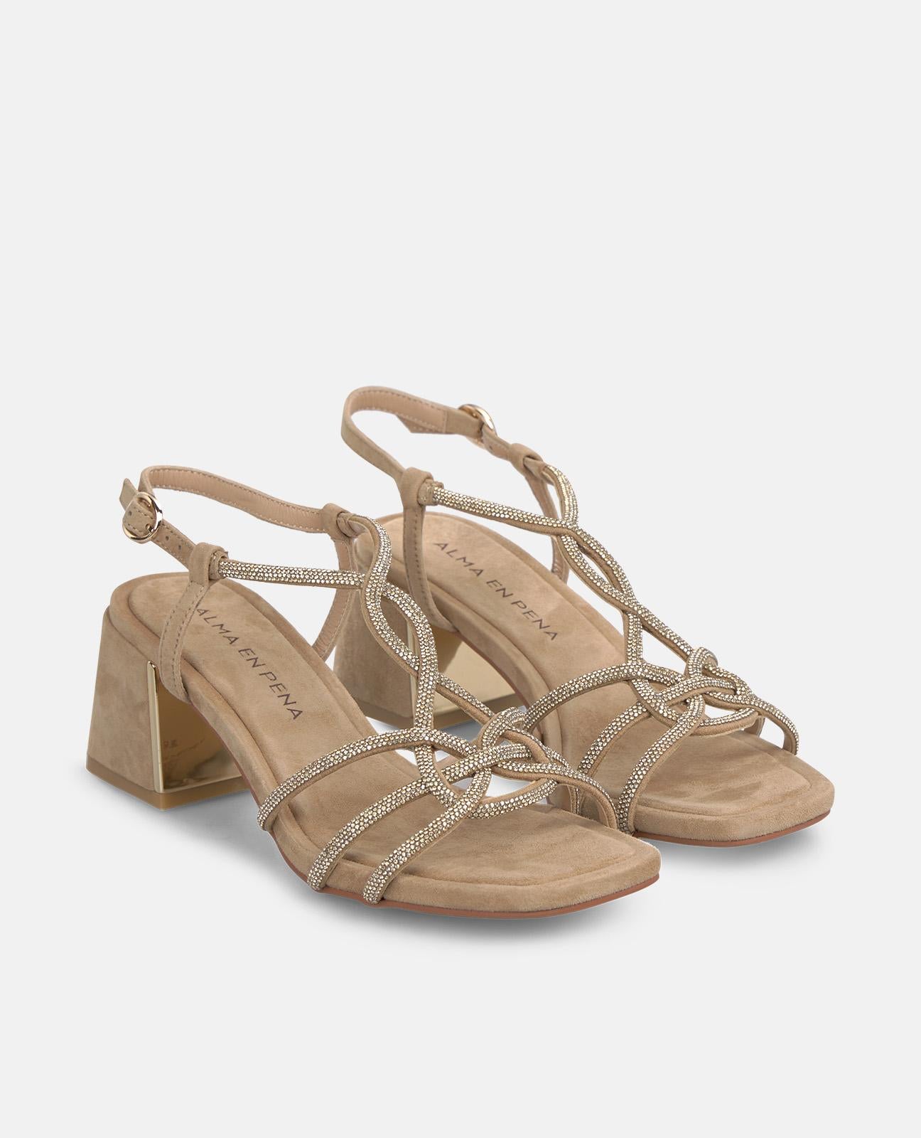 alma-en-pena-multi-strap-sandale-6-cm-mittelabsatz-sand image 2