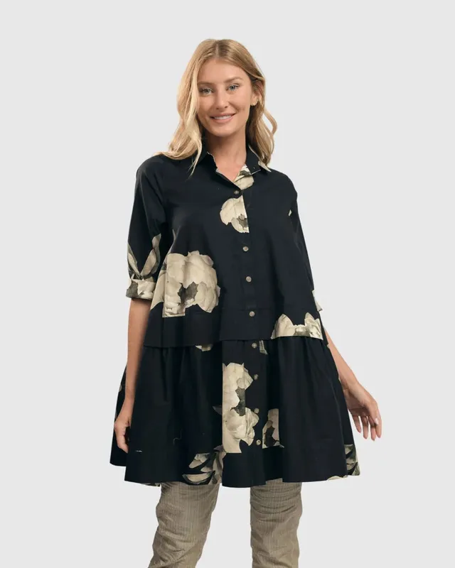alembika-mindy-babydoll-tunika-shirt-mit-rosen image 1