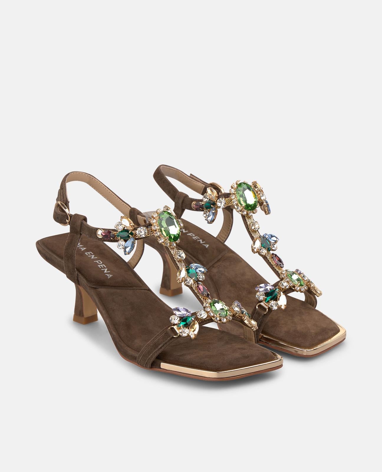 alma-en-pena-sandalen-mit-absatz-braun-strass-5-cm image 3