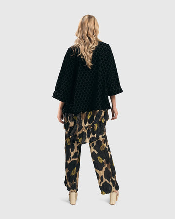 alembika-dot-flocked-swing-jacke-schwarz image 4