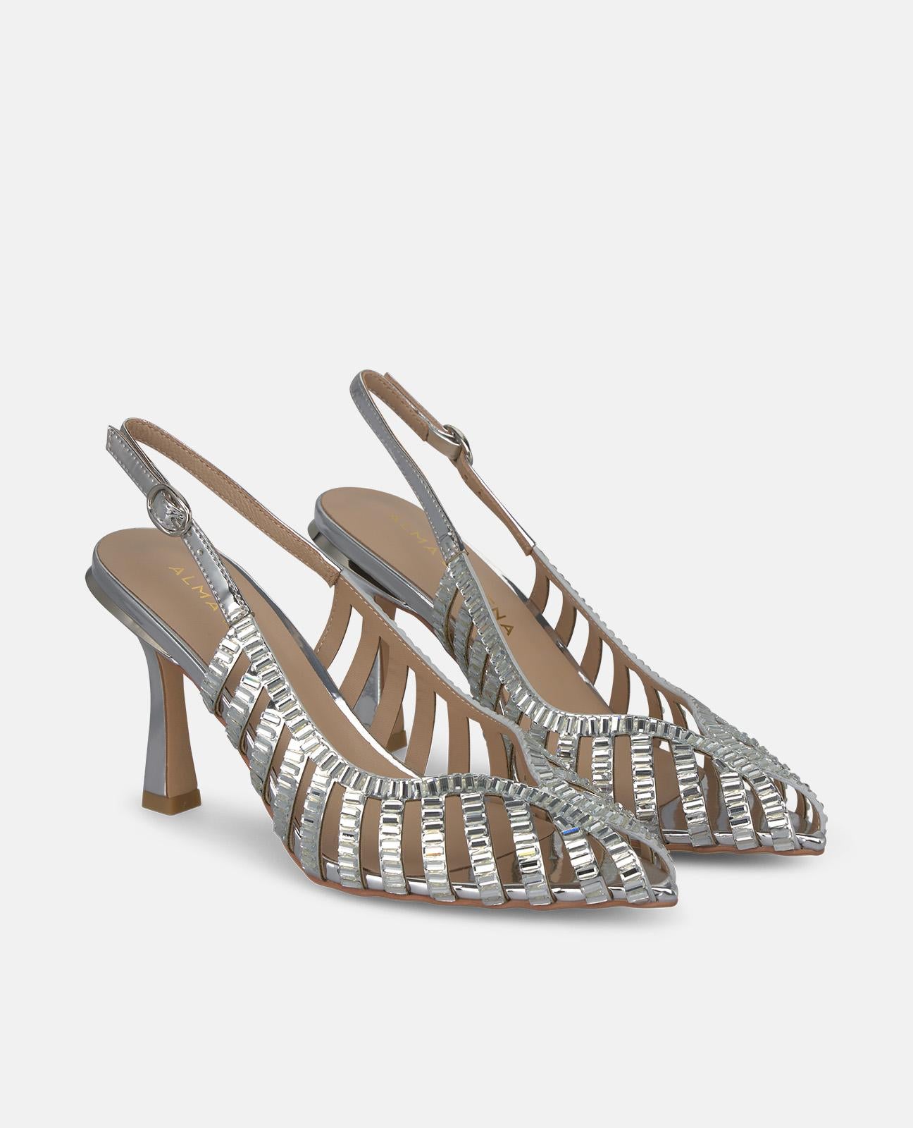 alma-en-pena-metallic-grille-salon-silber-pumps-mesh-8-cm-kn-chelriemen image 2