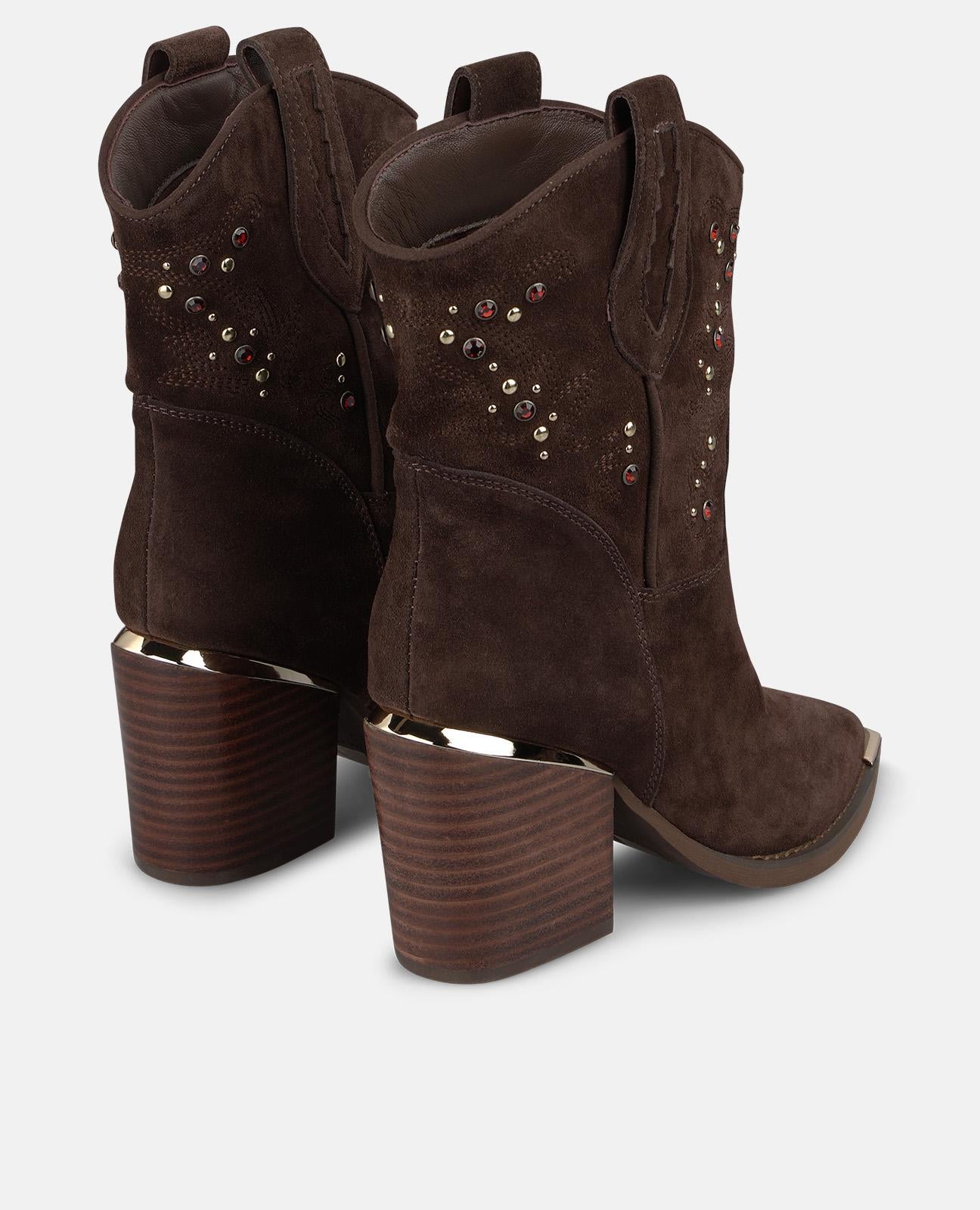 alma-en-pena-suede-cowboy-boots-cowboy-stiefeletten-braun-mit-nieten-und-7-5-cm- image 3