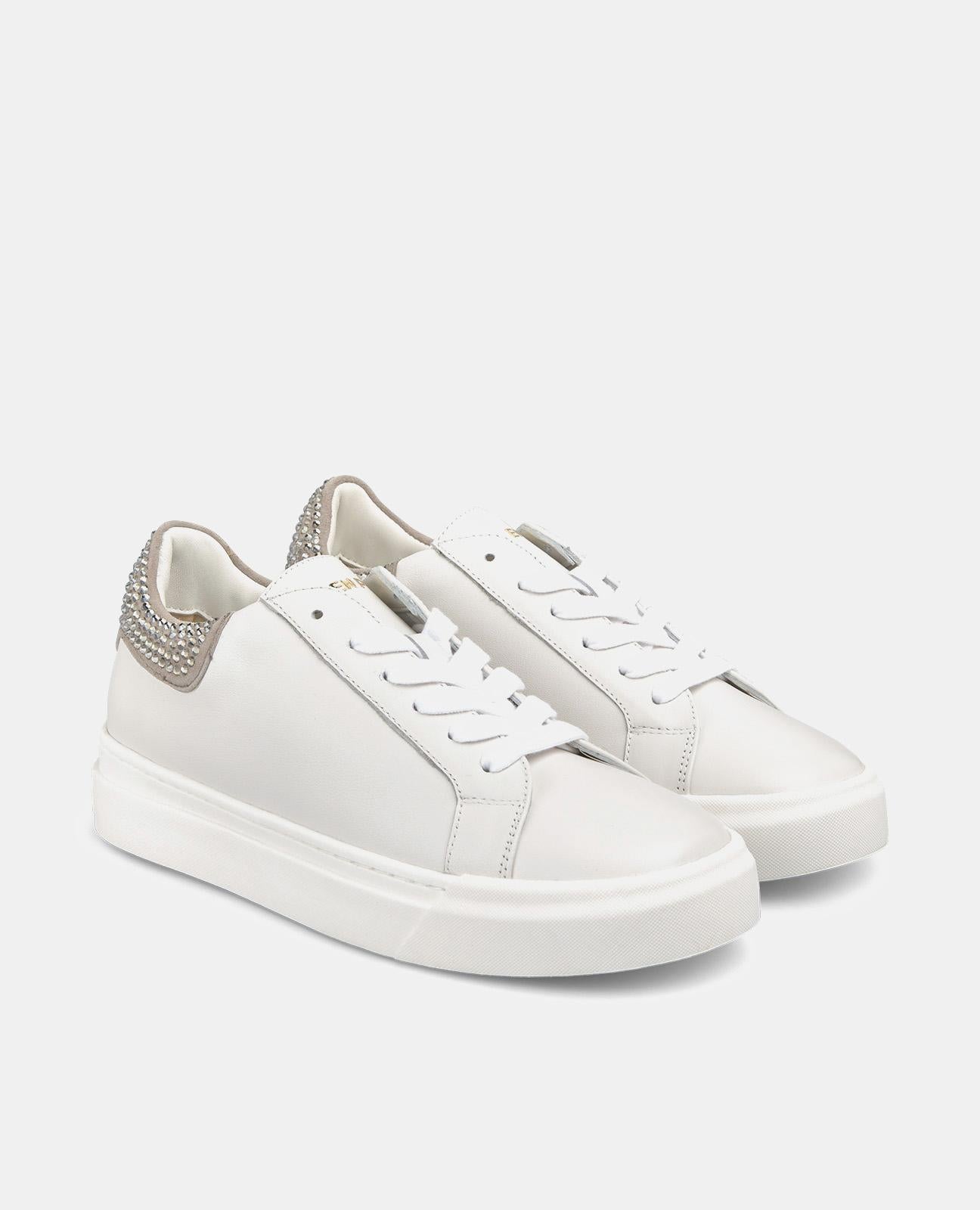 alma-en-pena-sneaker-leder-strass-plateau-3-8-cm-hellbraun image 2