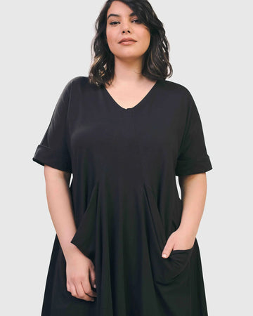 alembika-urban-breeze-kleid-schwarz-a-linie-baumwollkleid image 5