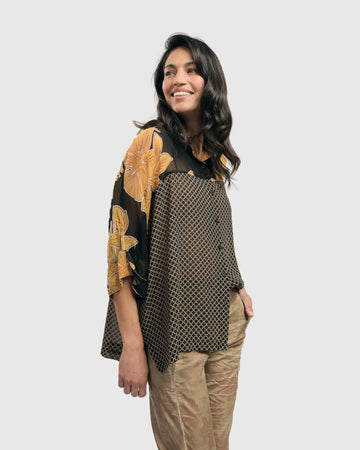 alembika-lei-floral-yoked-chiffon-blouse-mix-bluse image 2