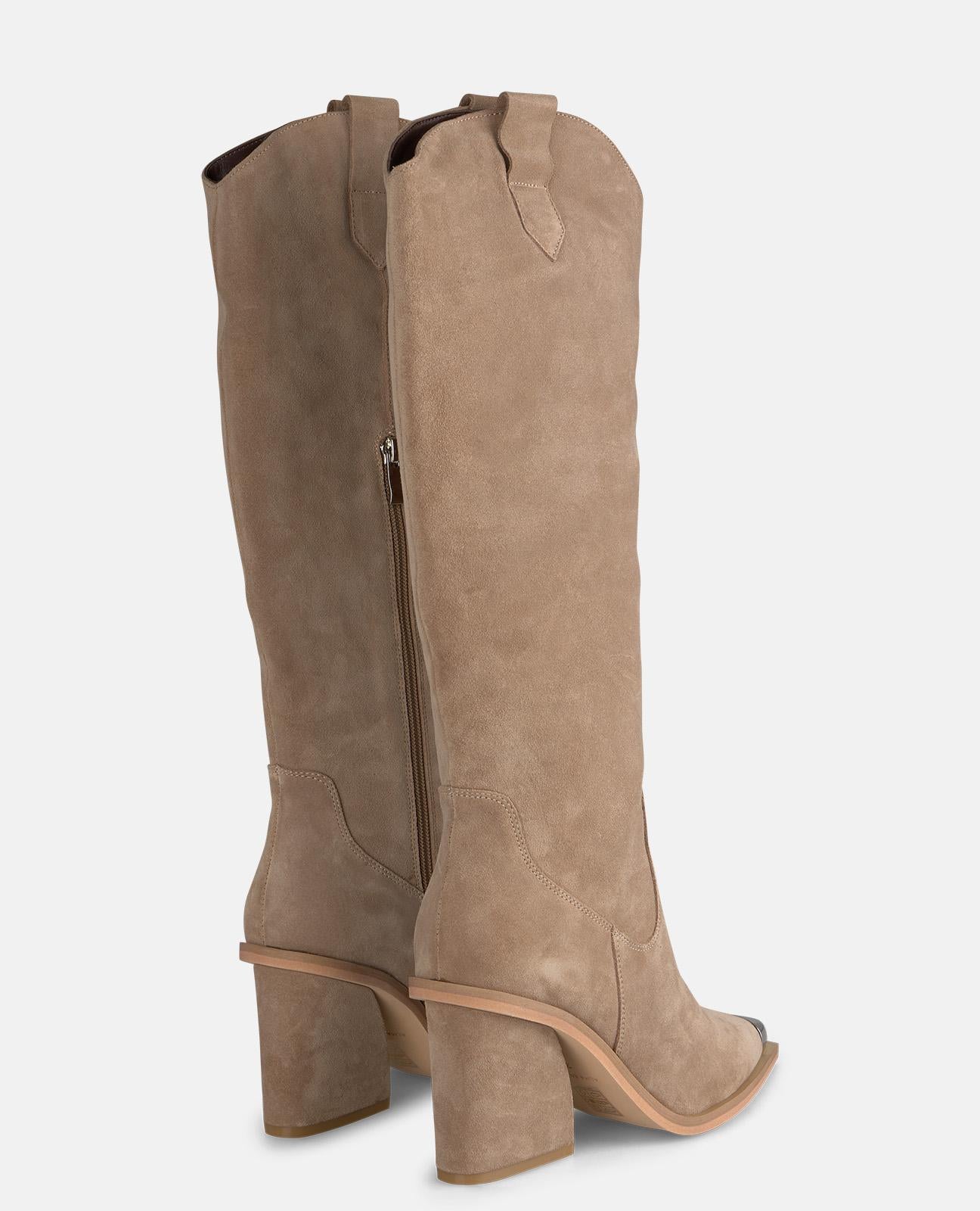 alma-en-pena-stiefel-struktur-mit-8-cm-absatz-vison image 3