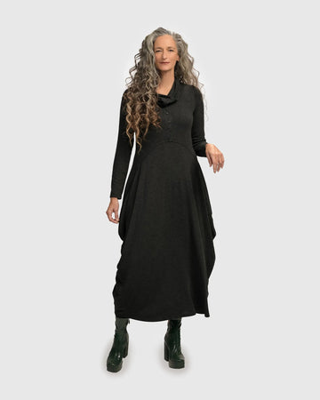 alembika-urban-diamond-dress-charcoal-damen-langarmkleid image 8