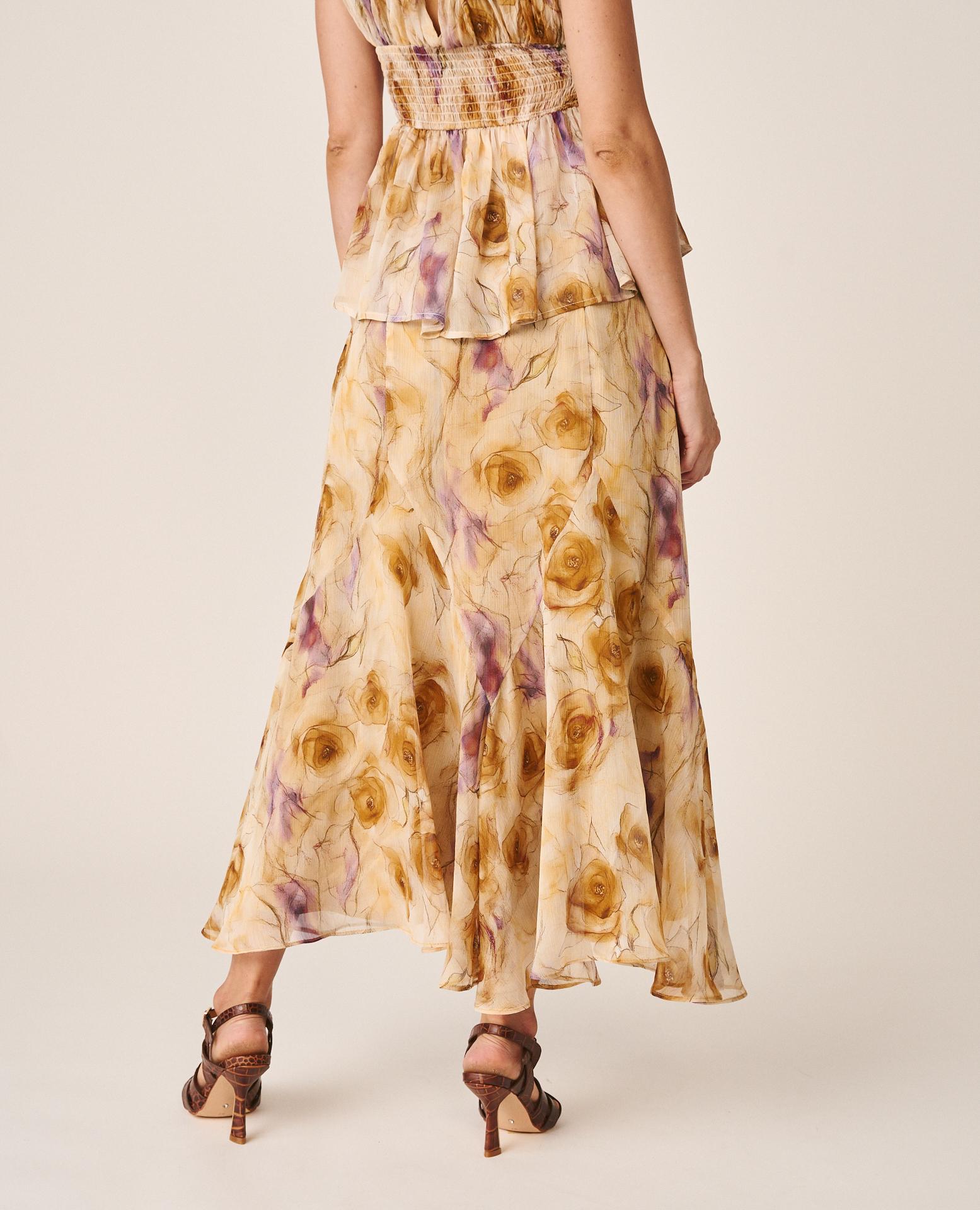 alma-en-pena-floral-midirock-chiffonrock-senfgelb image 5