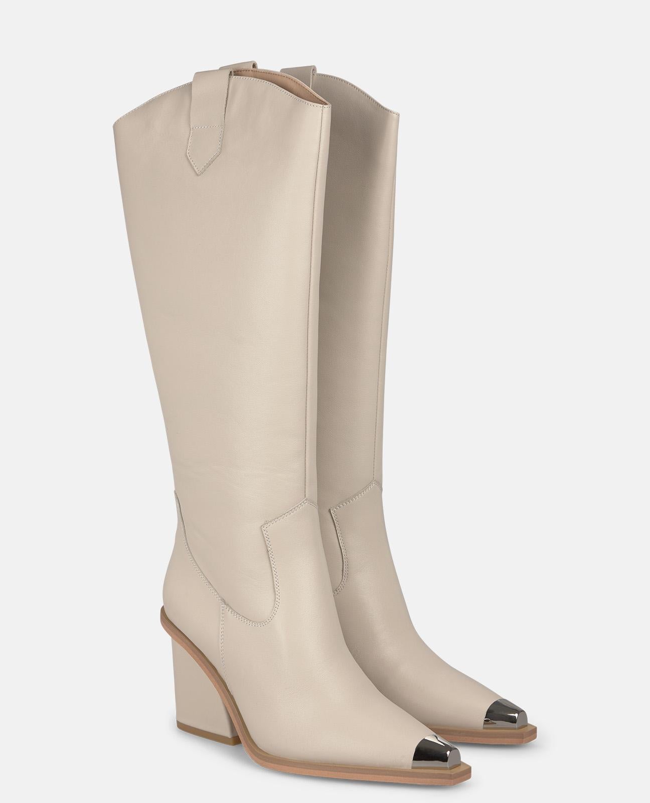 alma-en-pena-stiefel-strukturiert-damen-boots-wei-8-cm image 2