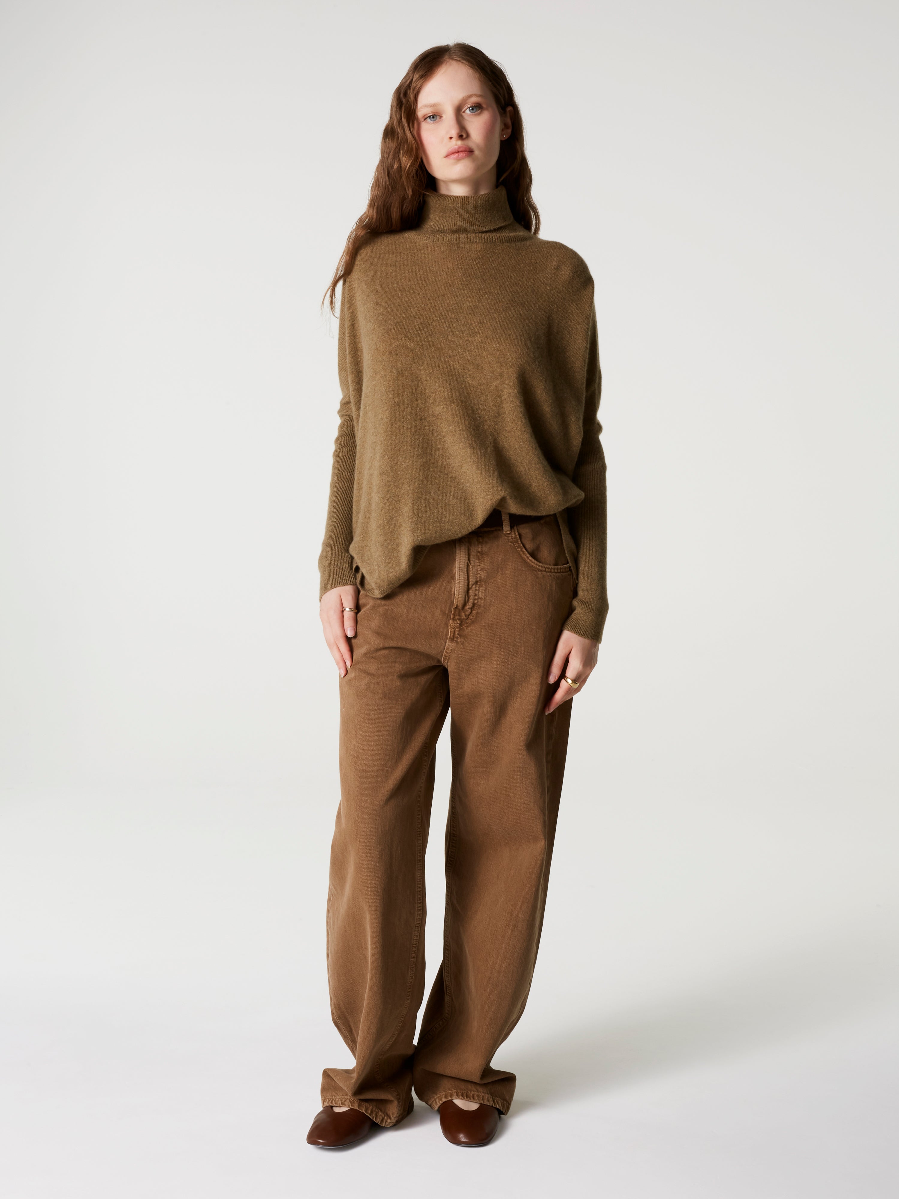 absolut-clara-damen-kaschmir-poncho-pullover-bronze image 5