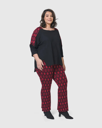 alembika-dynamite-days-boxy-top-red-karree-ausschnitt-shirt image 8