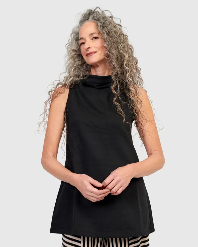 alembika-essential-soft-bistro-top-schwarz-rmelloses-tunika-top image 1