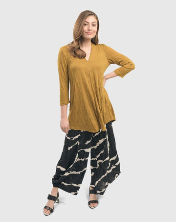 alembika-crinkle-v-neck-top-gelb image 6