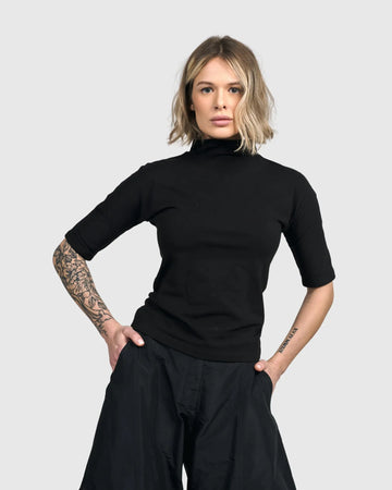 alembika-essential-urban-rollkragen-shirt-schwarz image 3
