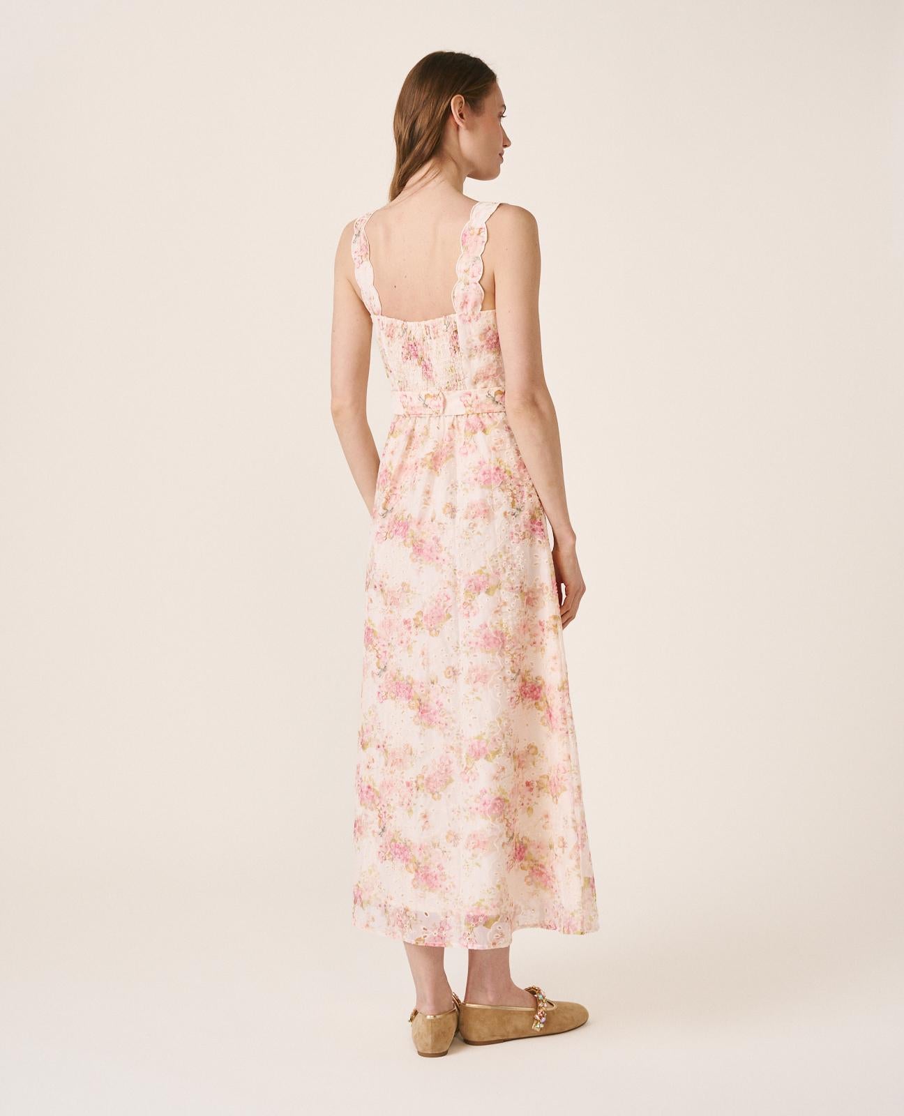 alma-en-pena-maxikleid-lang-rosa-floral-mit-stickerei-und-g-rtel-s image 8