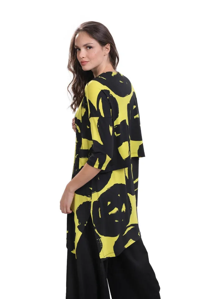 alembika-art-print-cardigan-sj412l-strickjacke-lime image 1