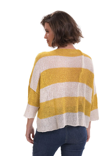 alembika-luxe-pocket-hem-sweater-pullover-gelb image 6