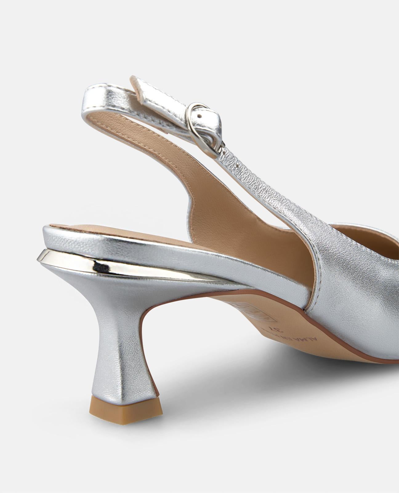 alma-en-pena-slingpumps-silber-metallic-spitze-kappe-6-2-cm-absatz image 4