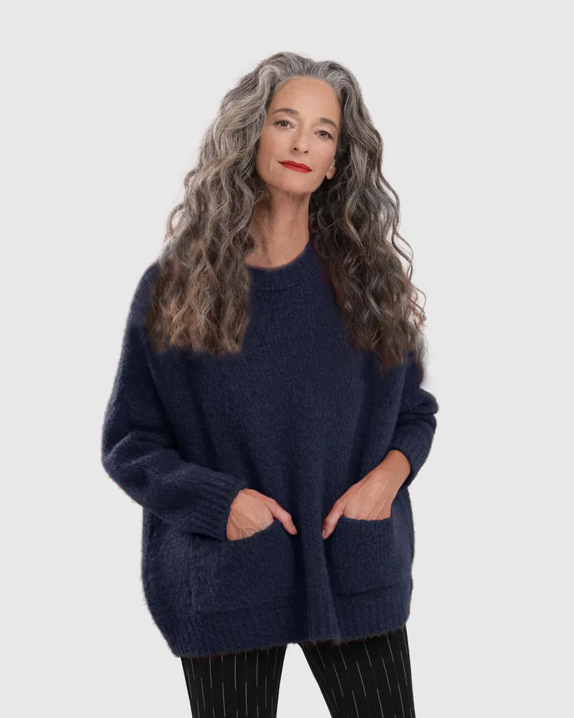 alembika-on-repeat-sweater-navy-oversize-strickpullover image 1