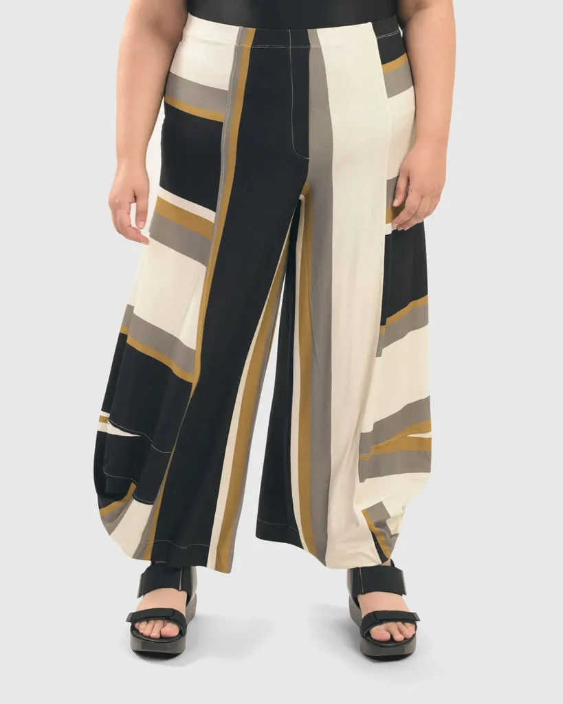 alembika-marla-punto-pants-stripesp-damen-hose-plus image 1