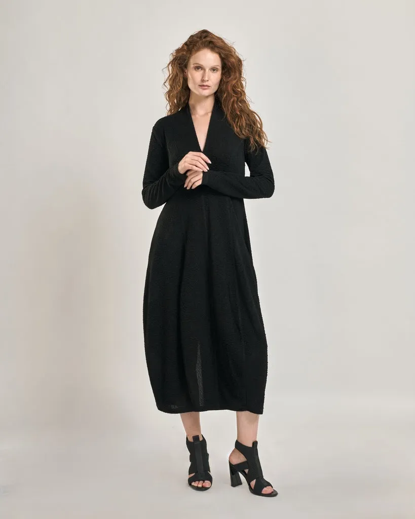 alembika-elvira-cocoon-kleid-schwarz-jacquardkleid-ed549b image 1