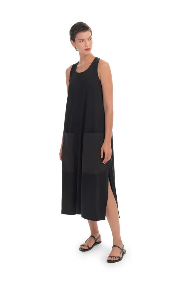 alembika-urban-pocket-tank-maxikleid-schwarz image 1