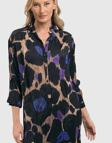 alembika-amethyst-crinkle-hemdblusenkleid-multi image 3