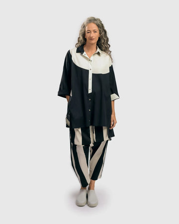 alembika-urban-madison-tunika-bluse-schwarz-wei-sphere image 5