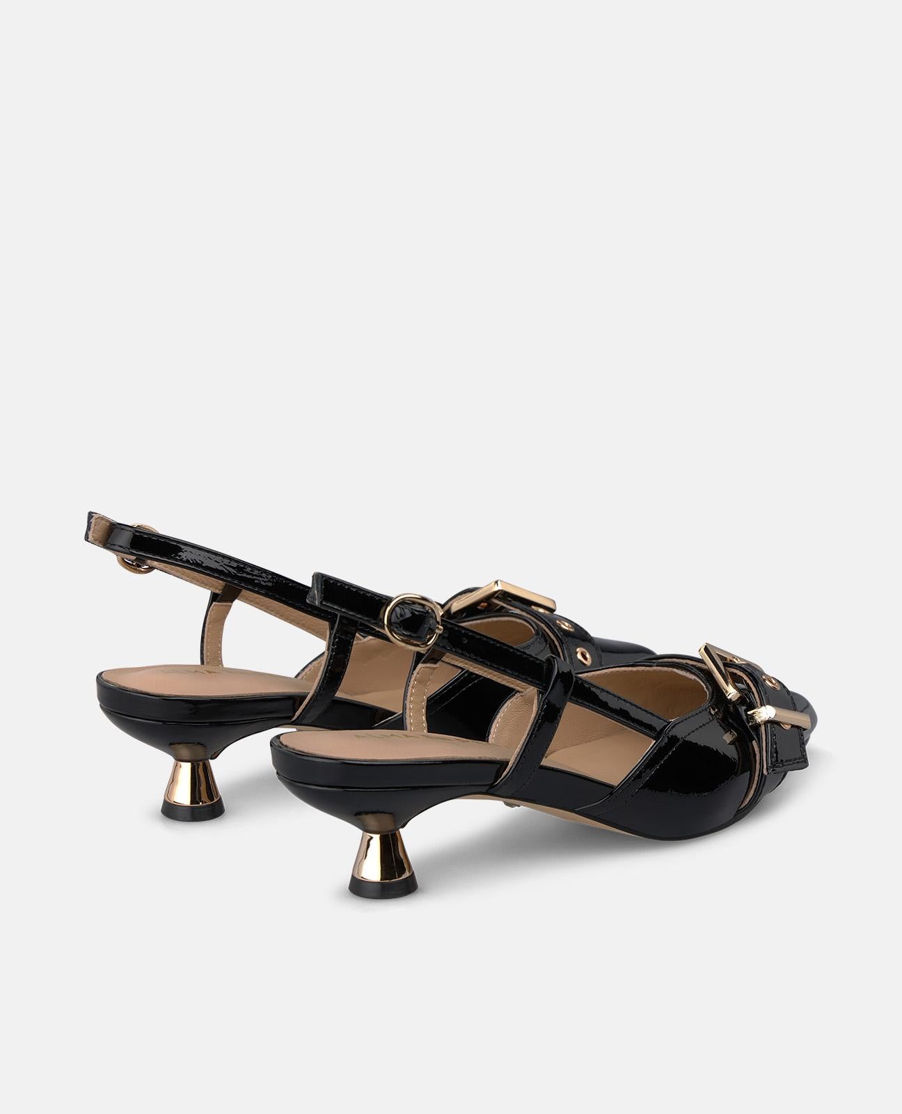 alma-en-pena-slingback-pumps-lackleder-spitz-mit-schnalle-4-cm image 3