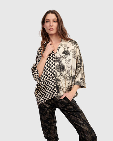 alembika-fatima-draped-top-mix-damen-tunika-v-ausschnitt image 3