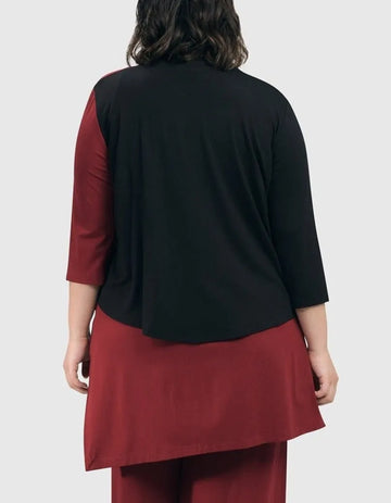 alembika-essential-2-tone-crop-cardigan-cropped-strickjacke-in-plum image 5