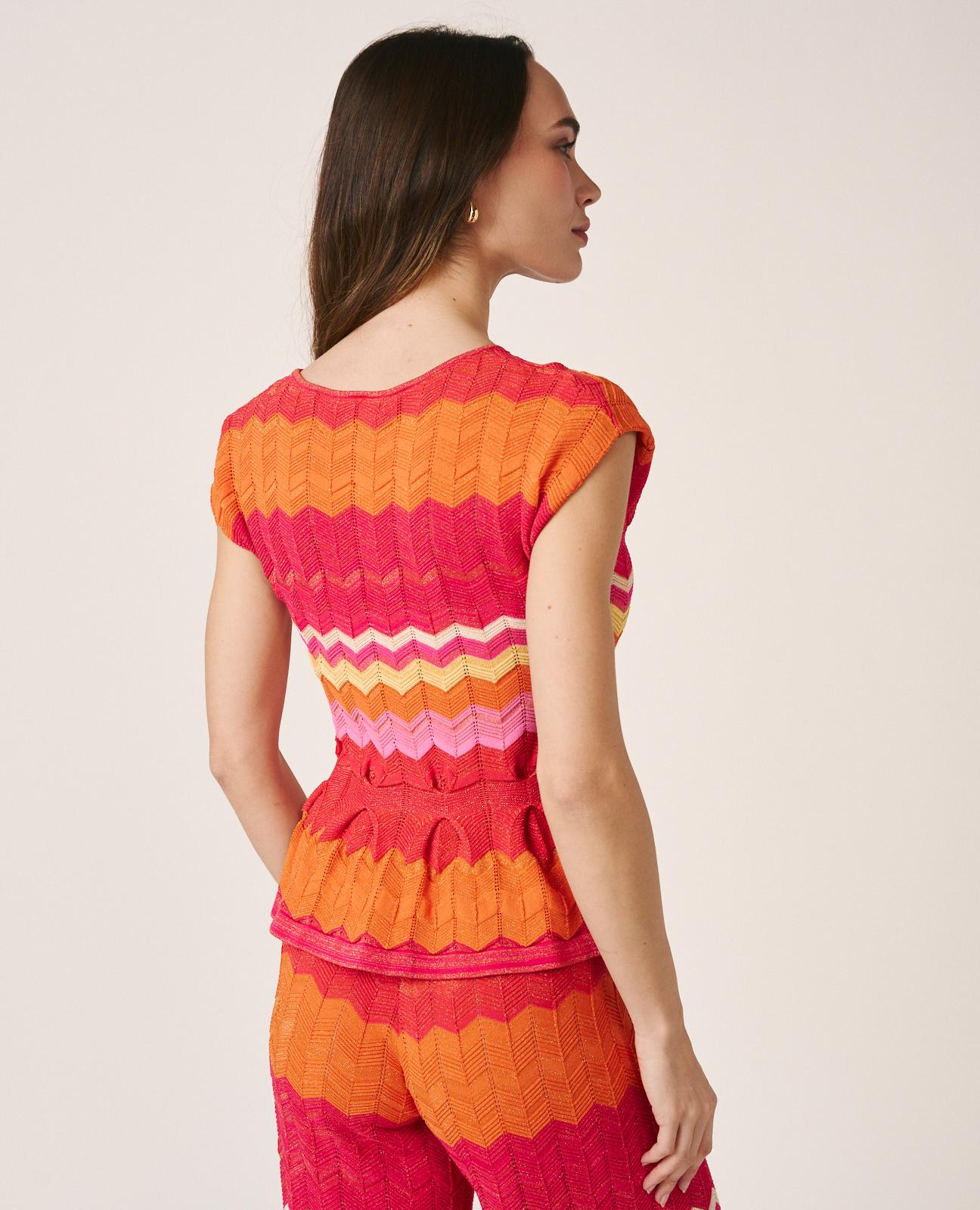 alma-en-pena-top-geometric-motif-stitch-fuchsia-damen image 8