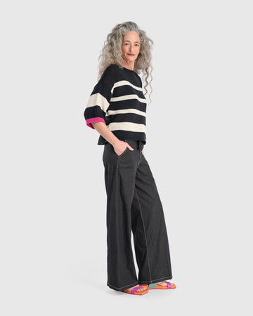 alembika-boxy-stripes-sweater-pullover-schwarz-creme image 4