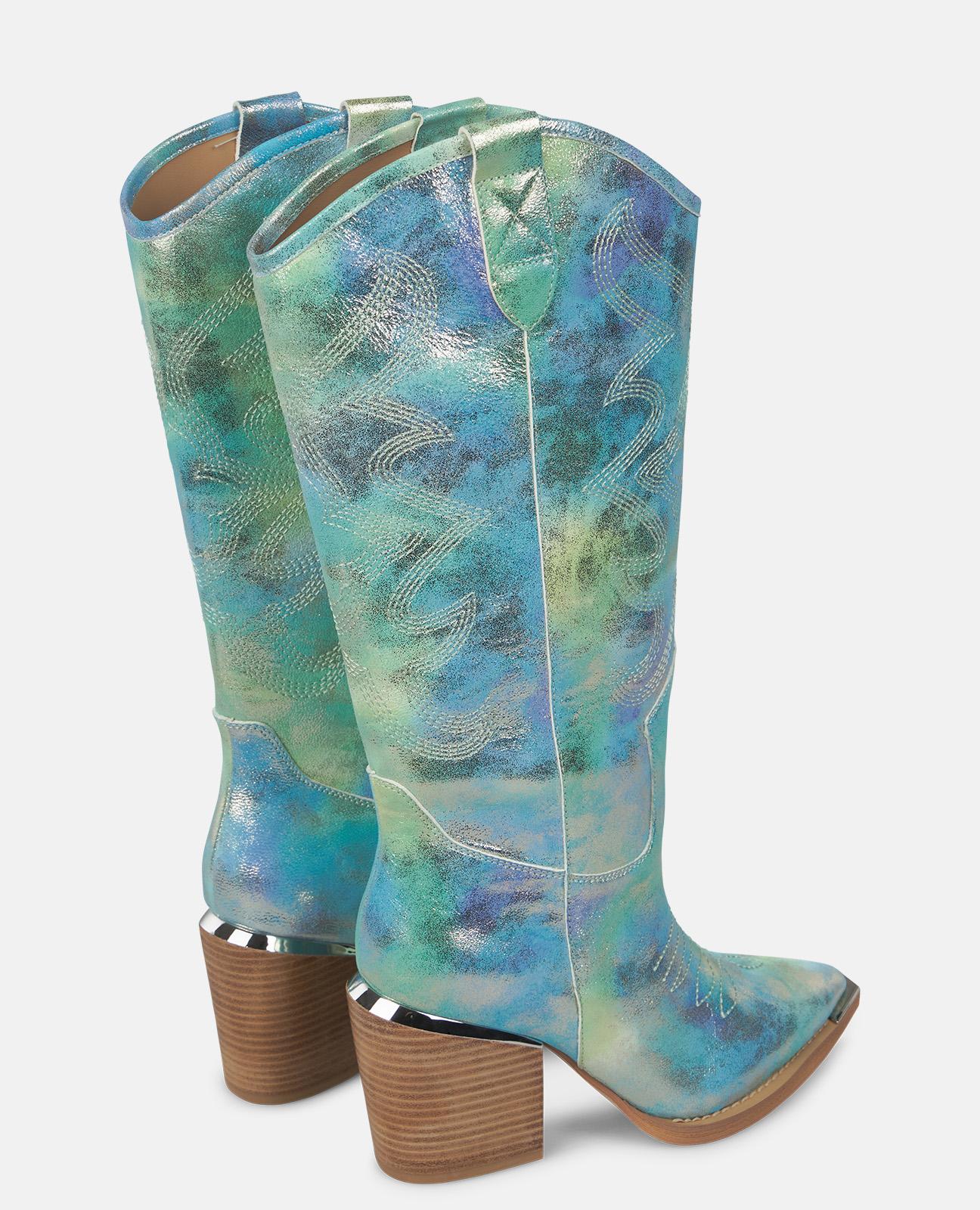 alma-en-pena-cowboy-stiefel-mit-absatz-t-rkis-schaft-32-5-cm image 4