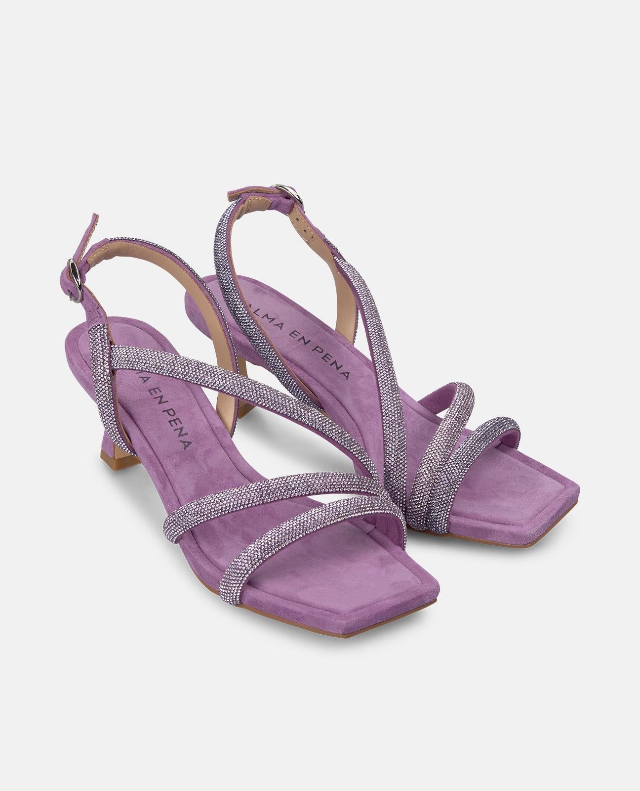 alma-en-pena-sandalen-mit-strass-violett-6-cm-absatz image 2