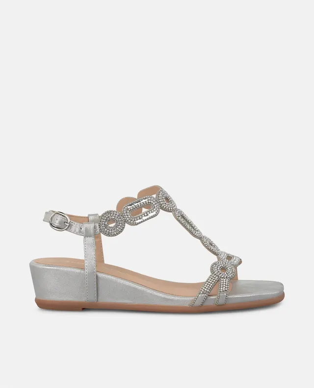 alma-en-pena-low-wedge-sandal-with-rhinestones-keilsandale-4-5-cm-in-silber image 1